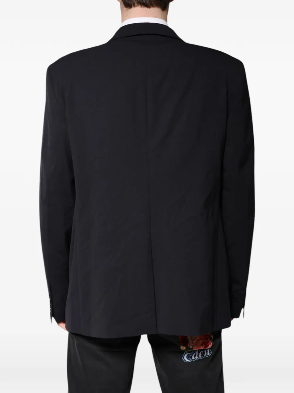 Dolce & Gabbana Blazer met enkele rij knopen en gekerfde revers Blauw