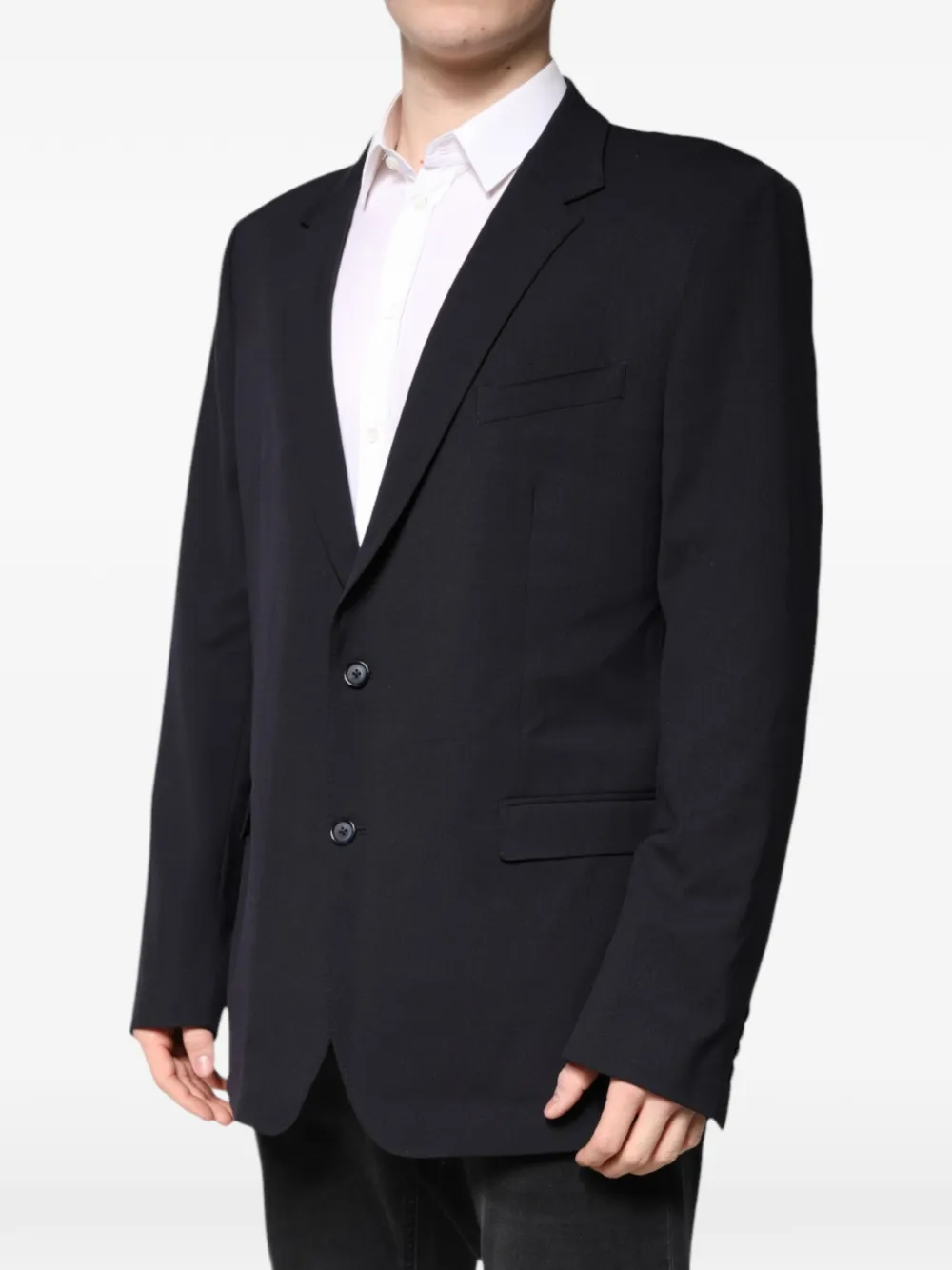 Dolce & Gabbana Blazer met enkele rij knopen en gekerfde revers Blauw