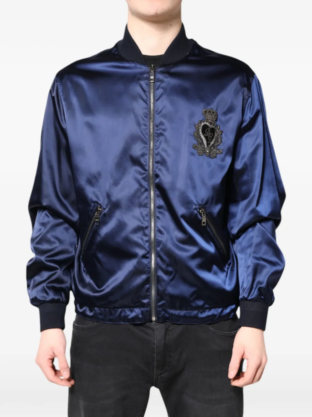 Dolce & Gabbana DG Crown Bomberjacke - Blau