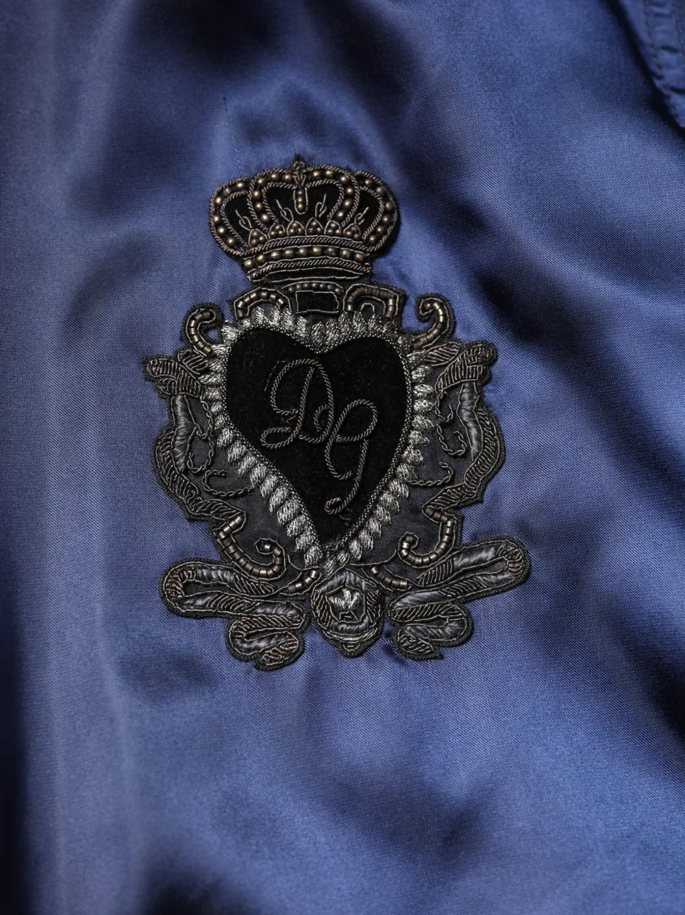Dolce & Gabbana DG Crown bomberjack Blauw