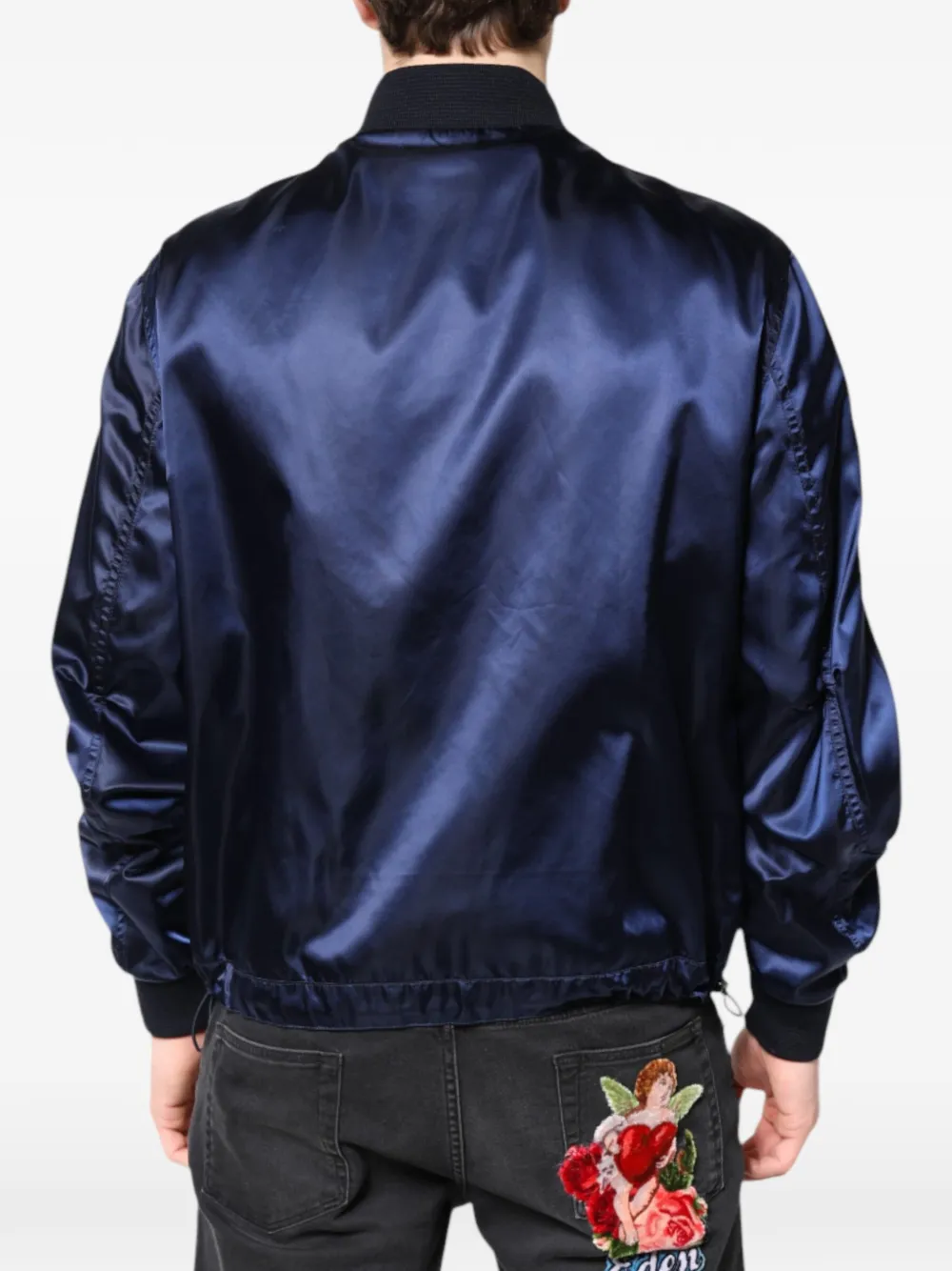 Dolce & Gabbana DG Crown bomberjack Blauw