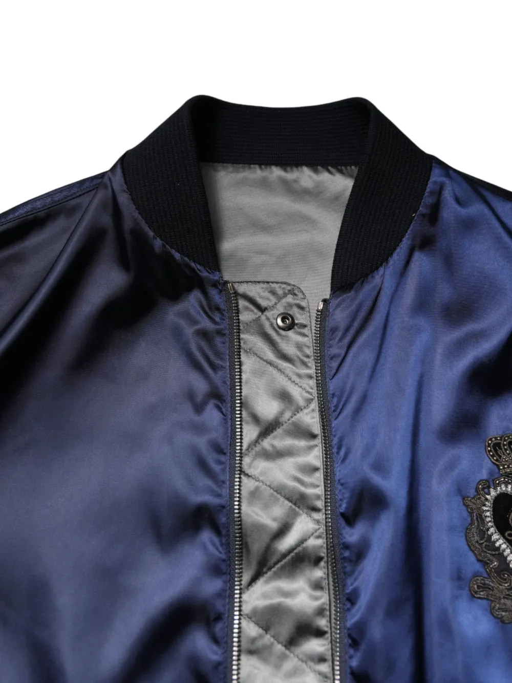 Dolce & Gabbana DG Crown bomberjack Blauw