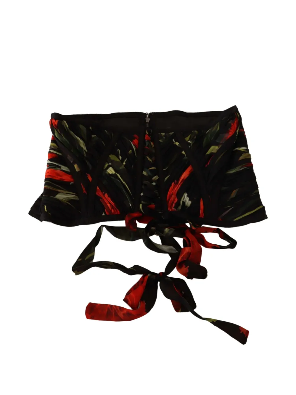 Dolce & Gabbana floral-print silk corset - Noir Dolce & Gabbana floral-print silk corset - Noir