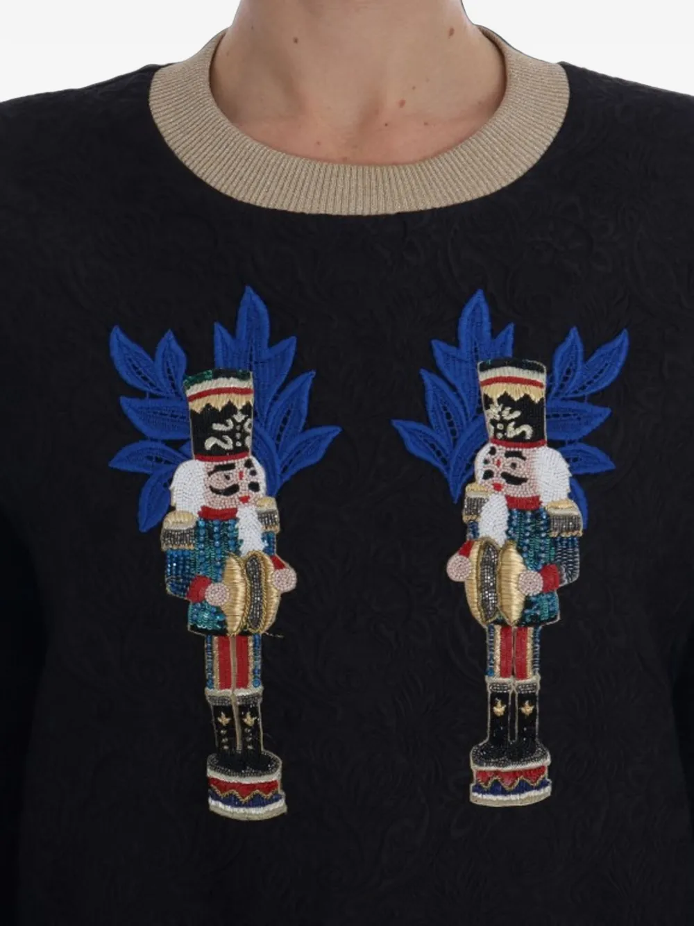 Dolce & Gabbana nutcracker-patch sweater Zwart