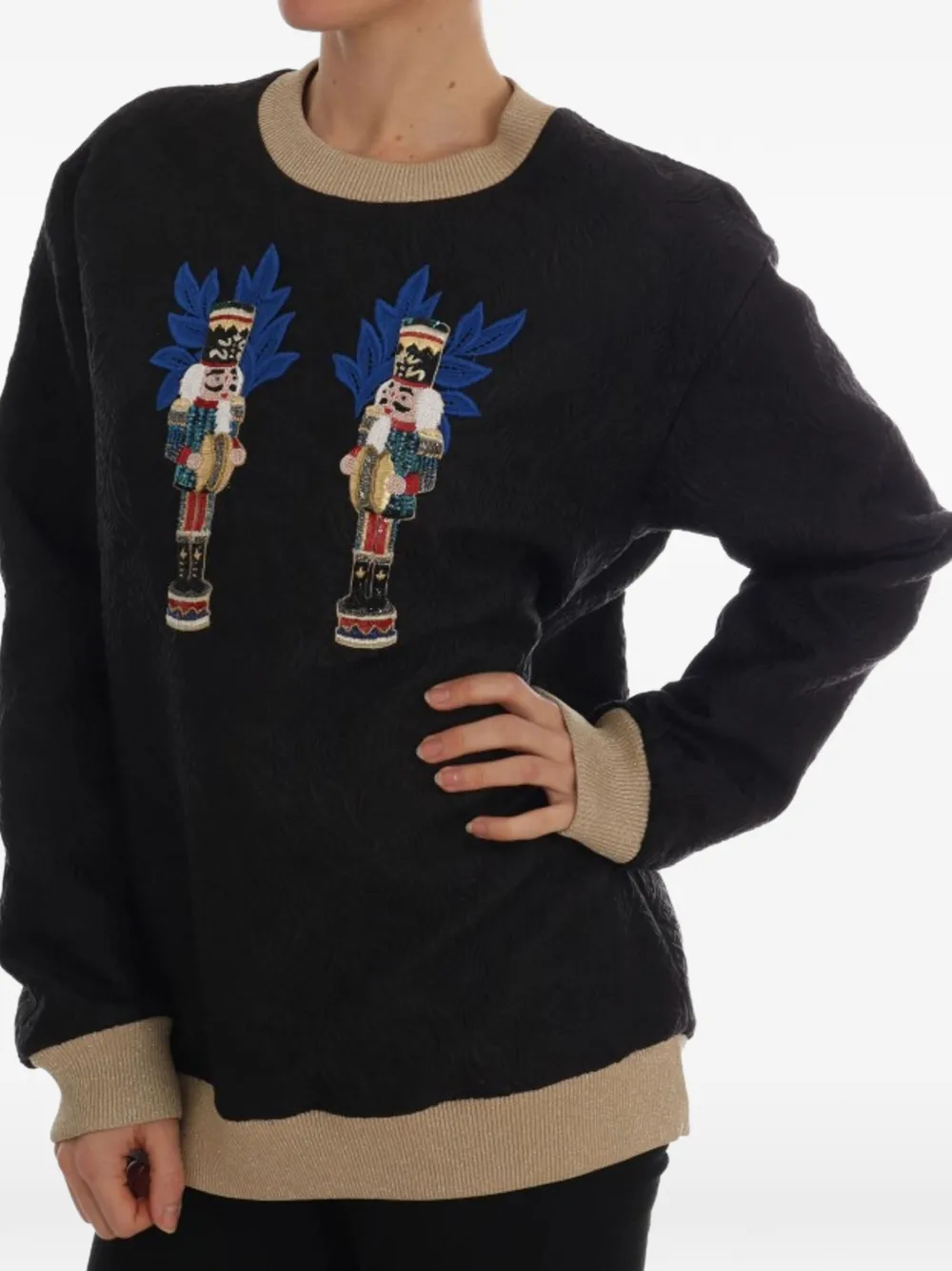 Dolce & Gabbana nutcracker-patch sweater Zwart