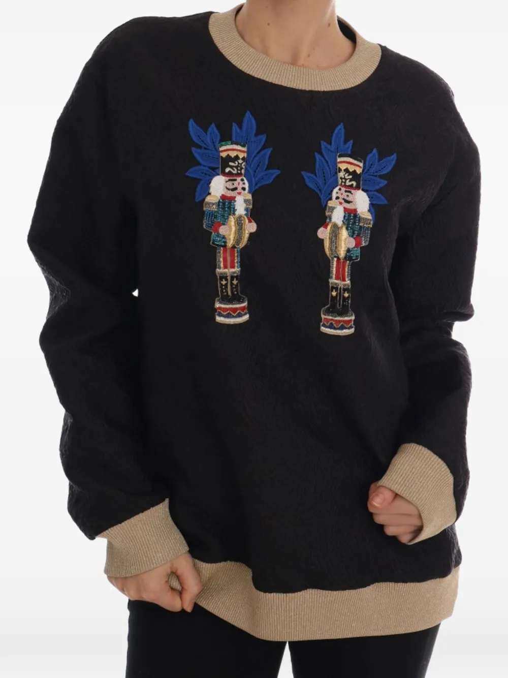 Dolce & Gabbana nutcracker-patch sweater Zwart