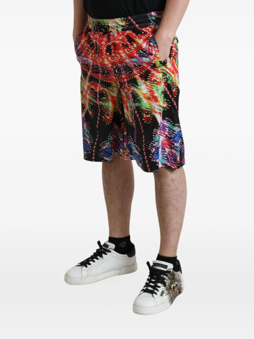 Dolce & Gabbana Zwembroek met Luminarie-print Zwart