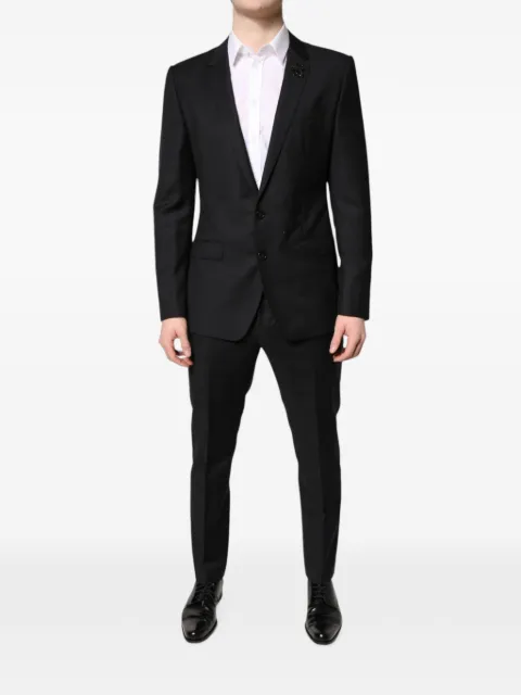 Dolce & Gabbana bead-embellished single-breasted suit