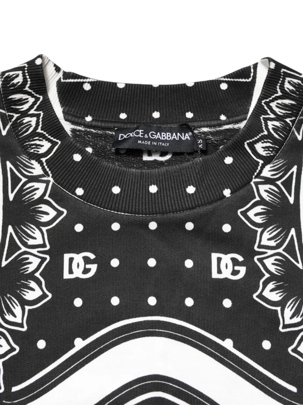 Dolce & Gabbana Sweater met bandanaprint Zwart