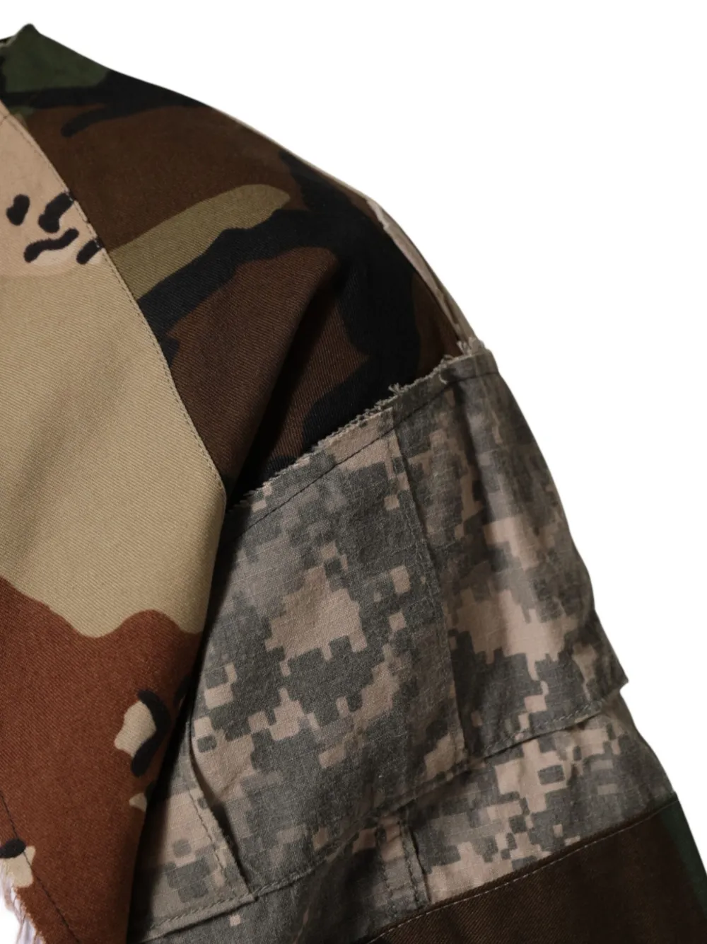 Dolce & Gabbana camouflage-patchwork star-patch T-shirt Wit
