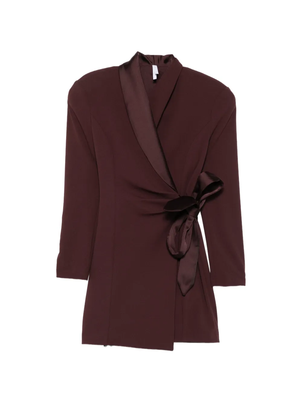 IMPERIAL satin-trim wrap mini dress