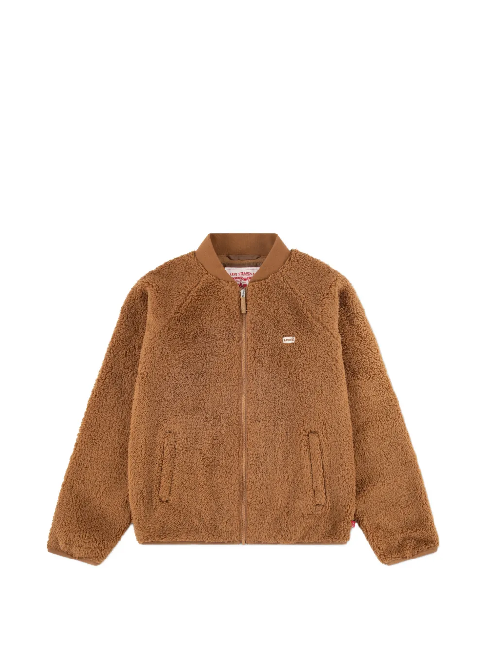 Levi's Kids Fleecejacke mit Raglanärmeln - Braun