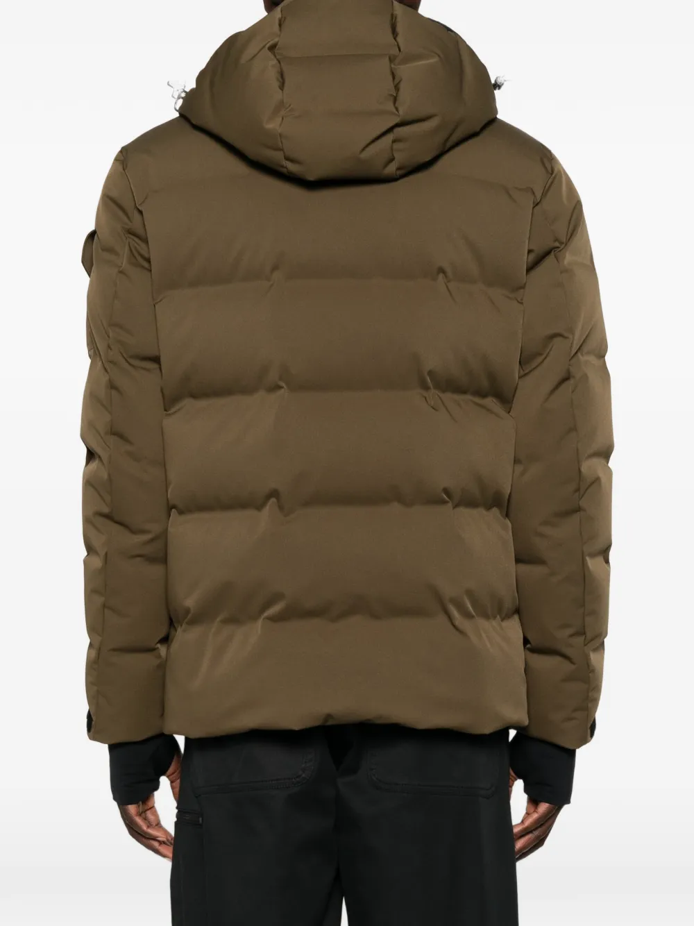 Moncler Grenoble Gevoerd jack met capuchon Groen