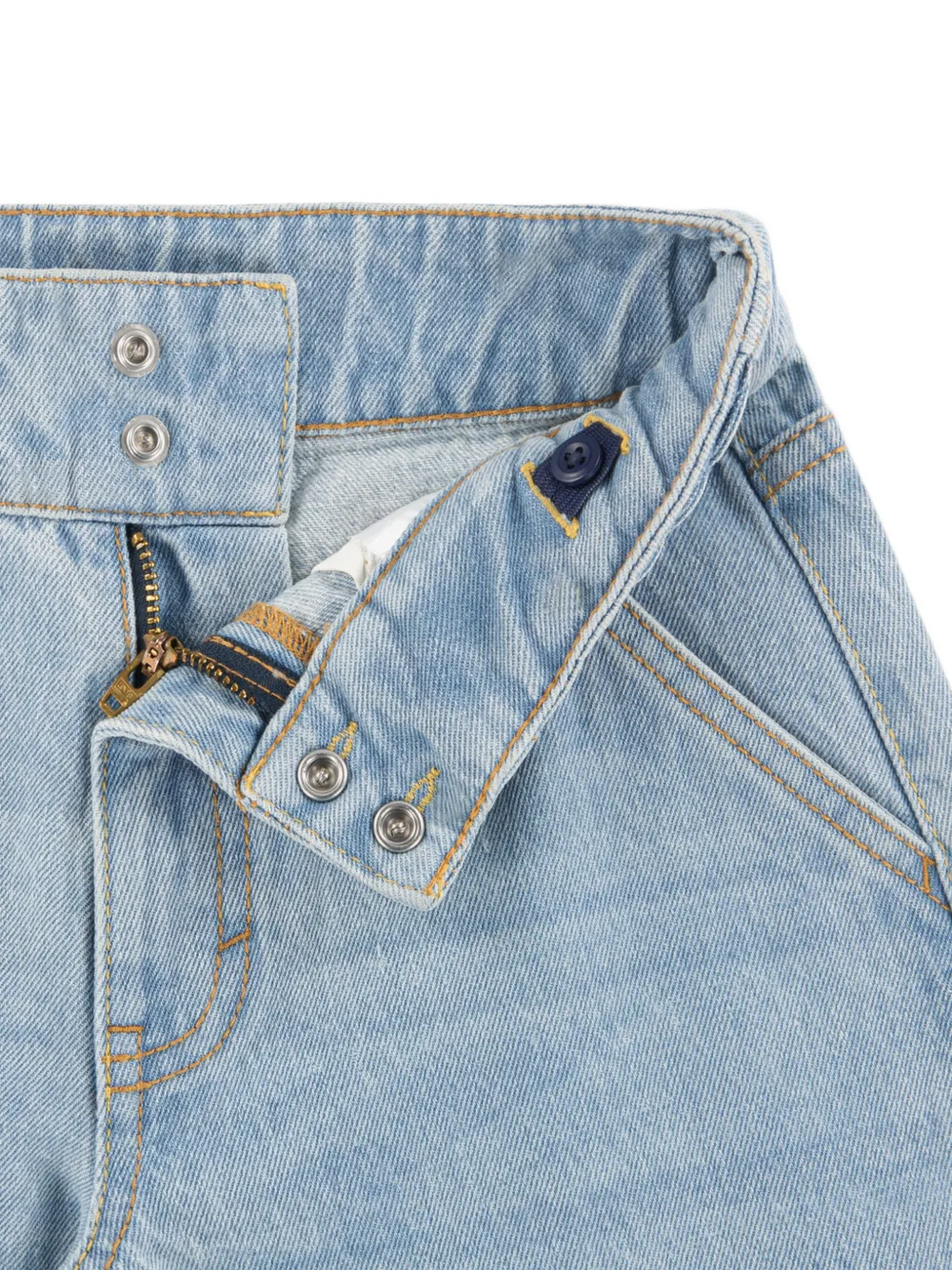 Levi's Kids braided-waistband baggy jeans Blauw