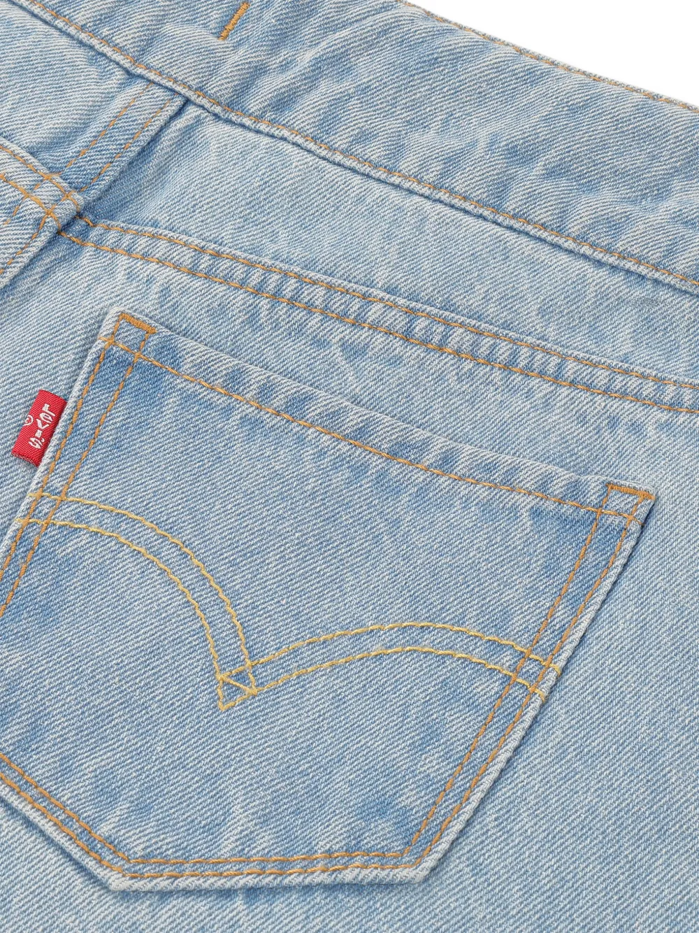 Levi's Kids braided-waistband baggy jeans Blauw