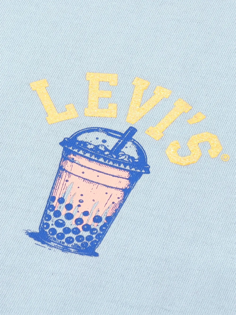 Levi's Kids Boba graphic-print T-shirt Blauw
