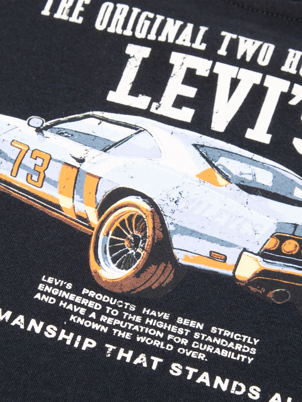 Levi's Kids graphic-print T-shirt Zwart