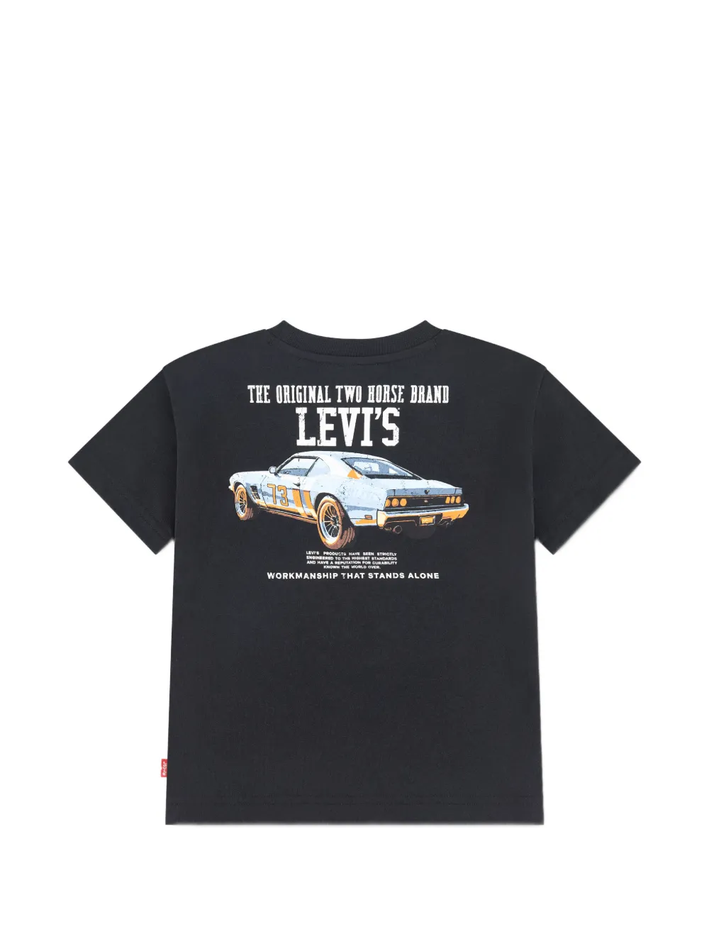 Levi's Kids graphic-print T-shirt Zwart
