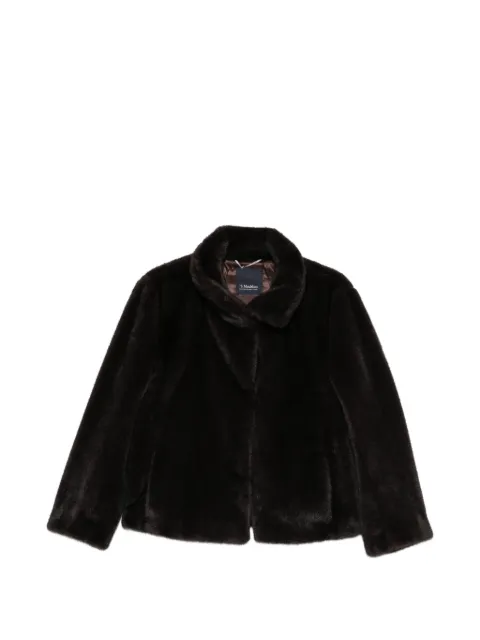 'S Max Mara high-neck faux-fur jacket