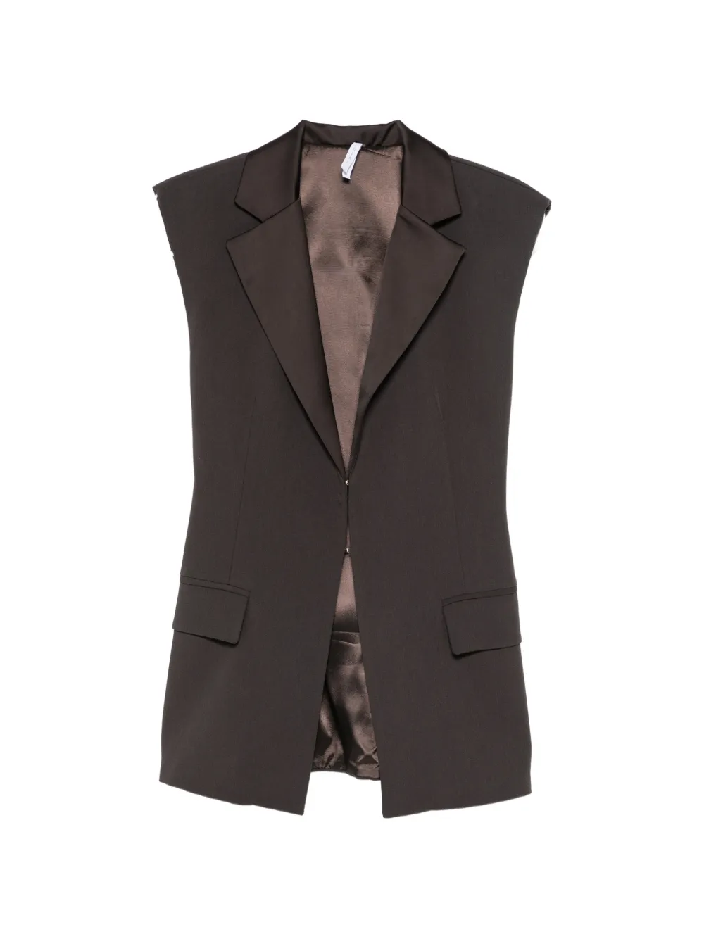 IMPERIAL satin-lapel cutout-back gilet