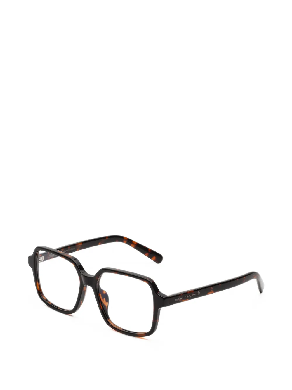 MM6 Maison Margiela Bril met geometrisch montuur Bruin