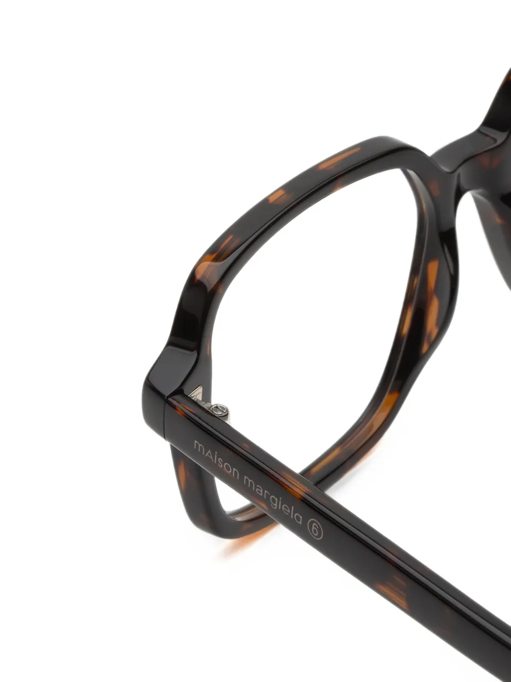 MM6 Maison Margiela Bril met geometrisch montuur Bruin