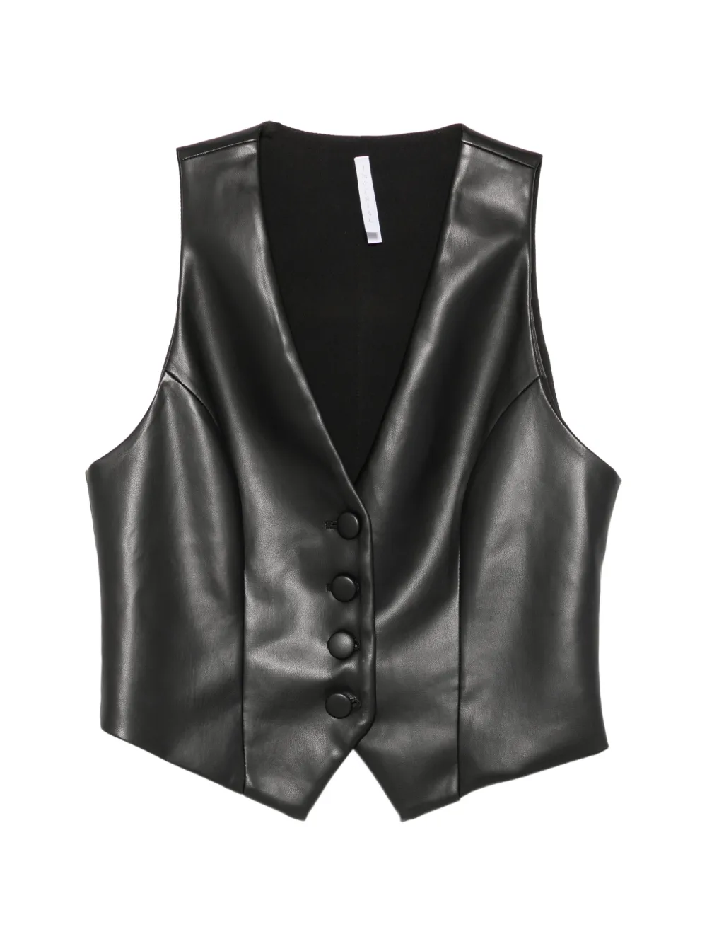 IMPERIAL button-fastening V-neck gilet - Nero