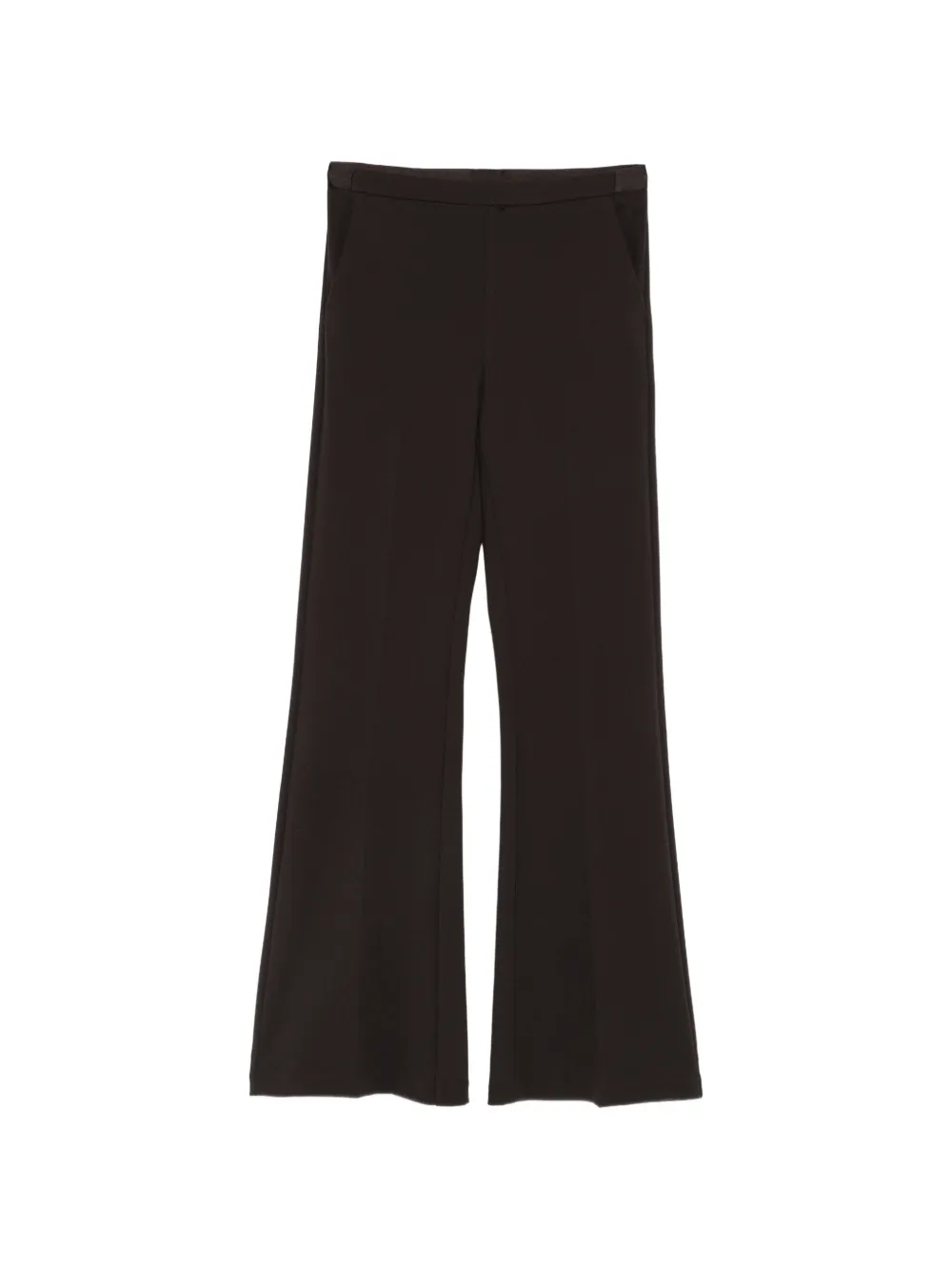 Imperial Pressed-crease Flared Trousers In Brown
