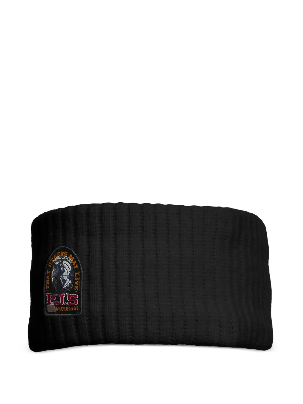 Parajumpers Calane geribbelde haarband met logo-patch Zwart