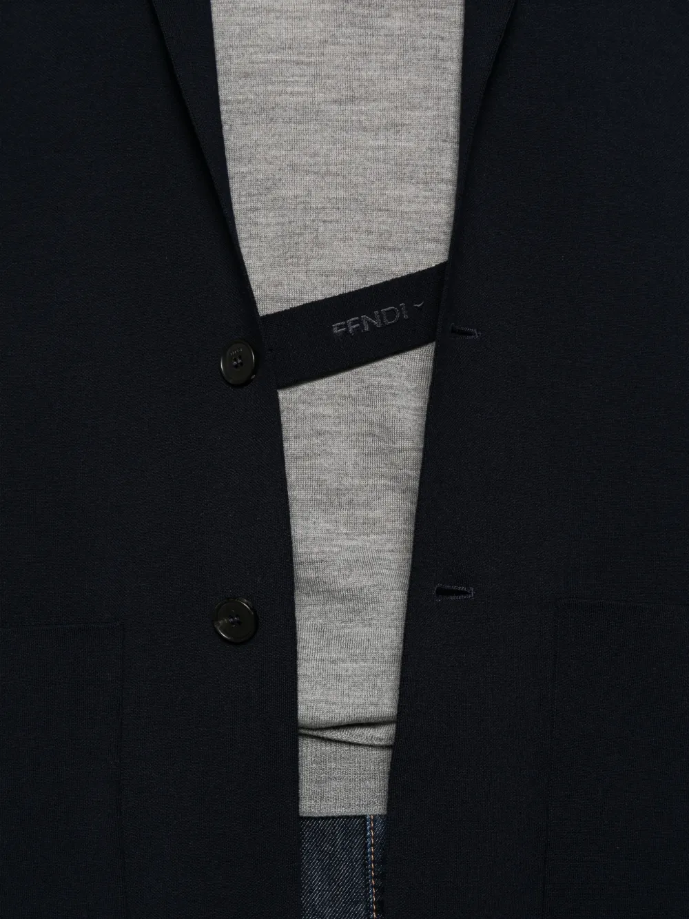 FENDI Blazer met logoband Blauw