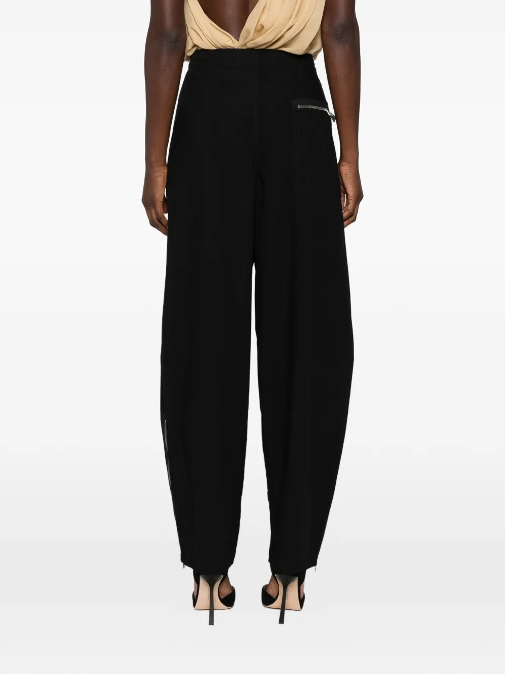 FENDI zip-detail cargo pants Zwart