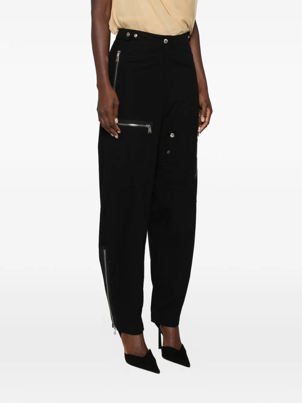 FENDI zip-detail cargo pants Zwart