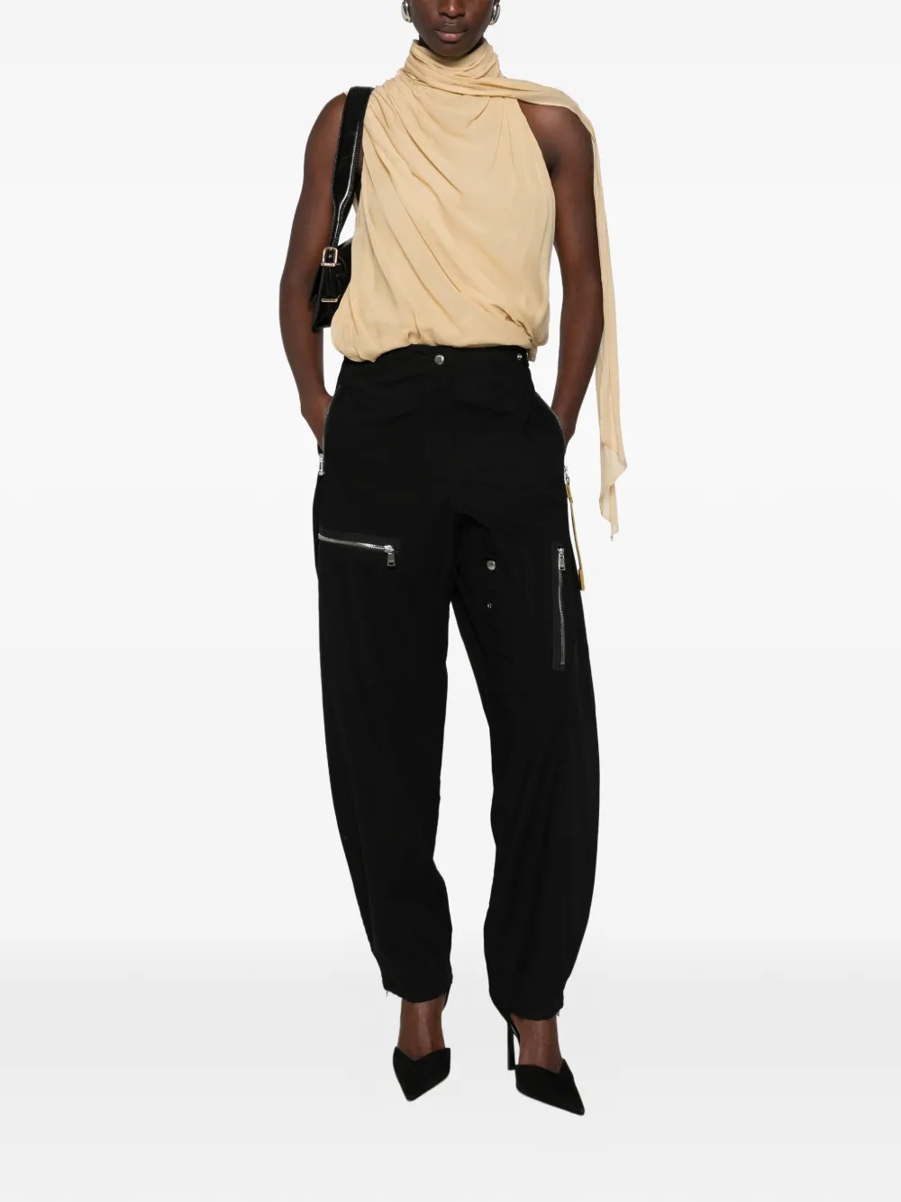 FENDI zip-detail cargo pants Zwart