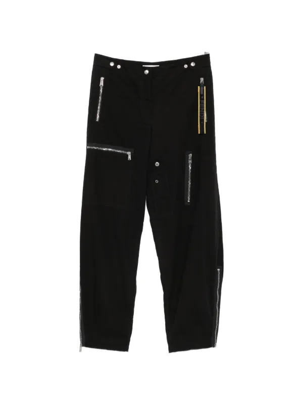 Fendi Zip-detail Cargo Pants in Black