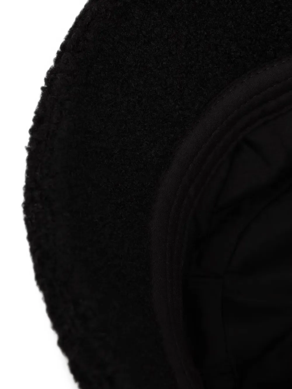 Colmar Teddy vissershoed met fleece-textuur en logo-patch Zwart
