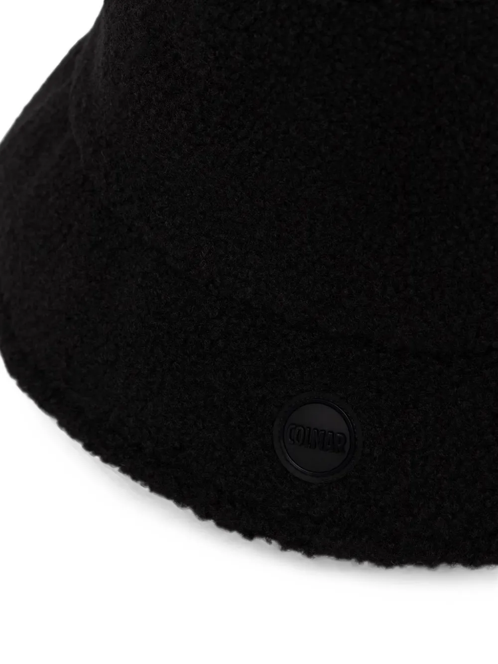 Colmar Teddy vissershoed met fleece-textuur en logo-patch Zwart