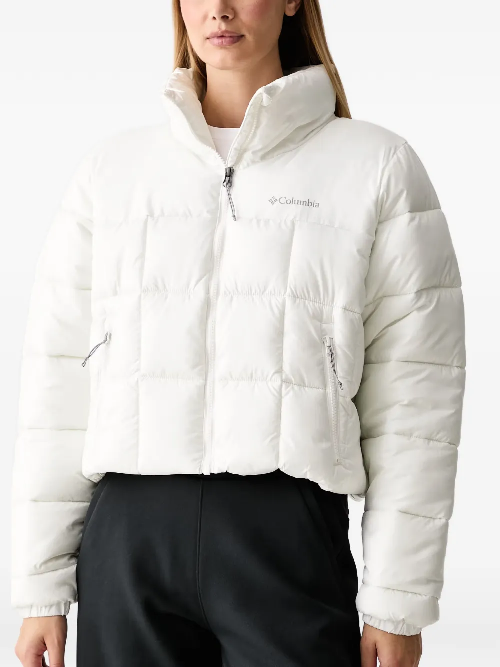 Columbia Puffect™ III gewatteerd jack met logo-print Wit