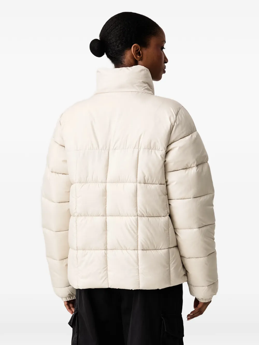 Columbia quilted high-neck jacket Beige