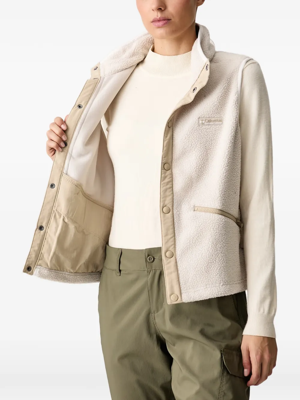 Columbia Helvetia fleece bodywarmer Beige