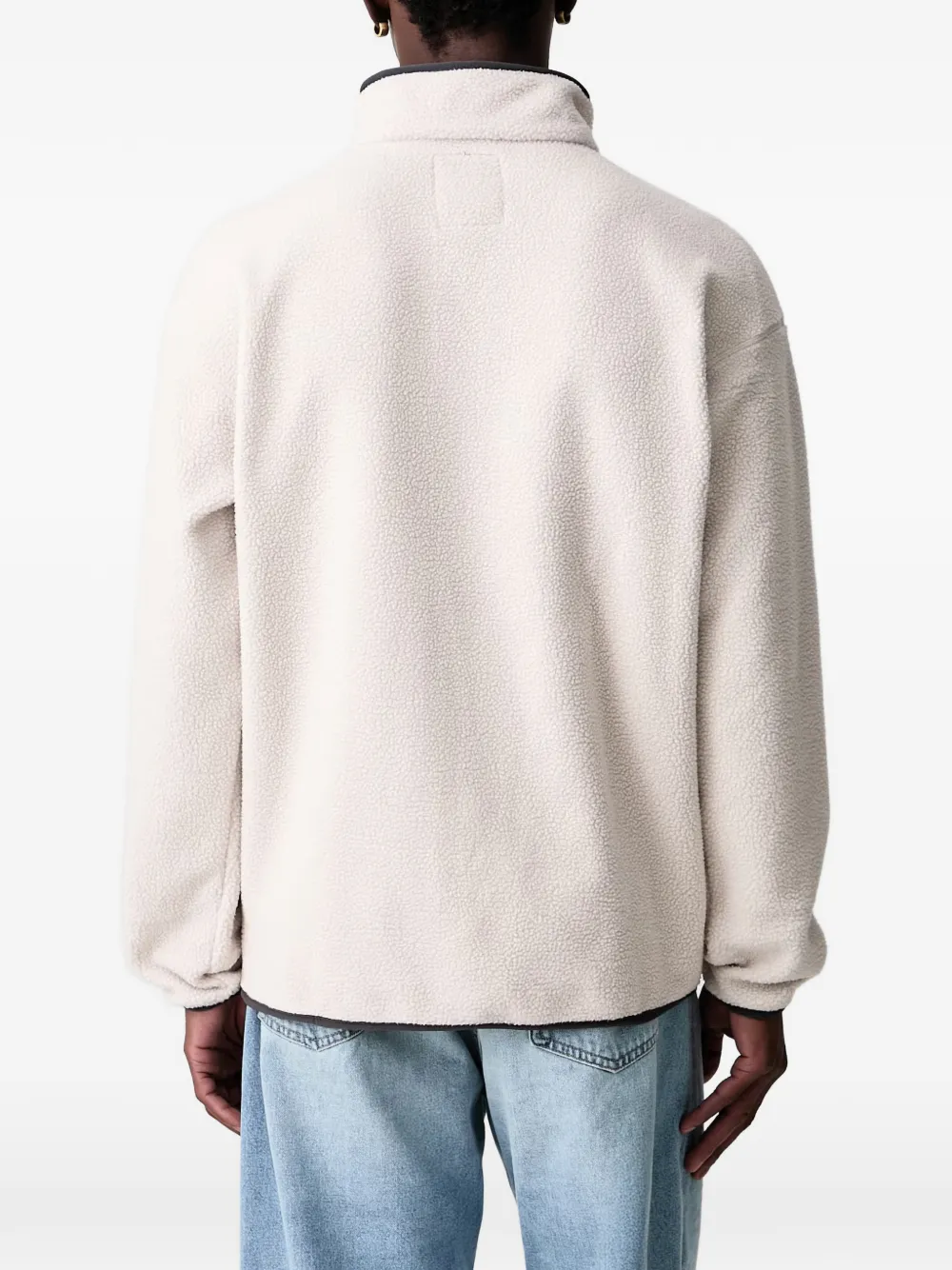 Columbia fleece logo-patch sweater Beige