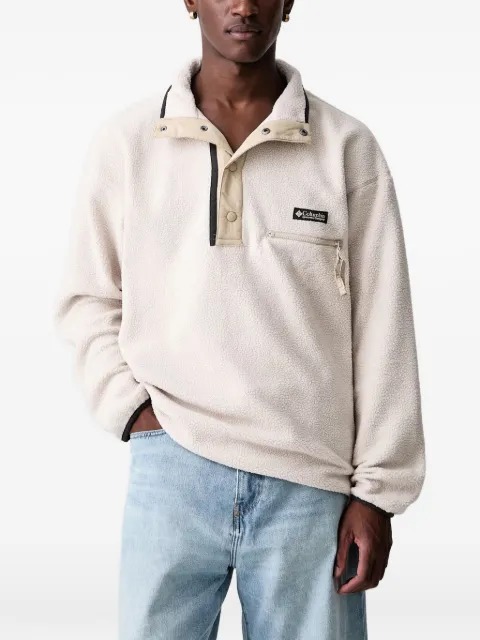 Columbia fleece logo-patch sweater