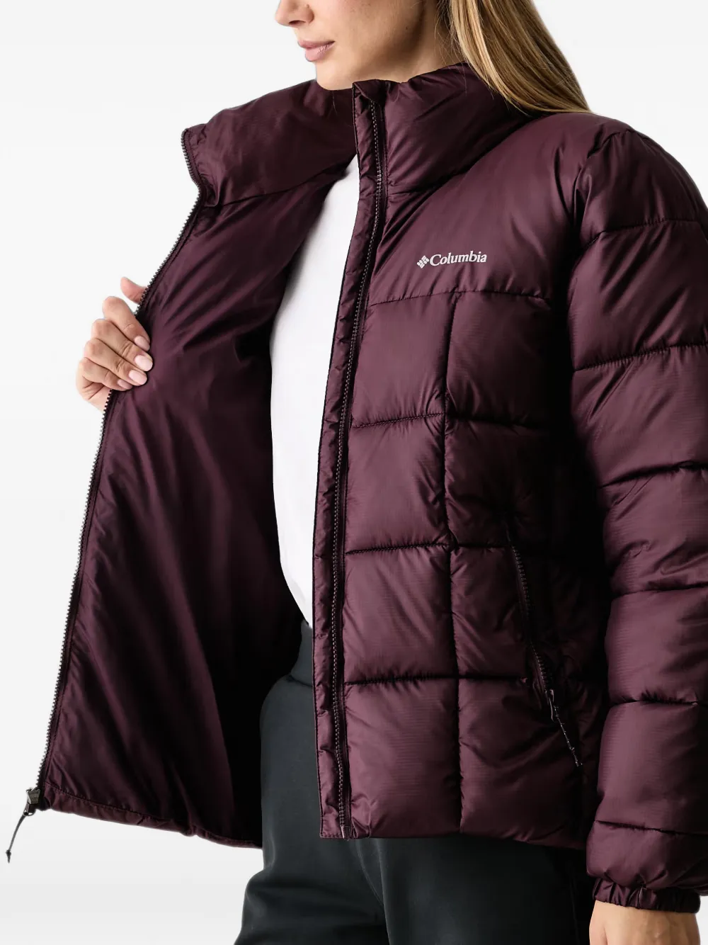 Columbia Puffect™ III pufferjack met logo-print Paars