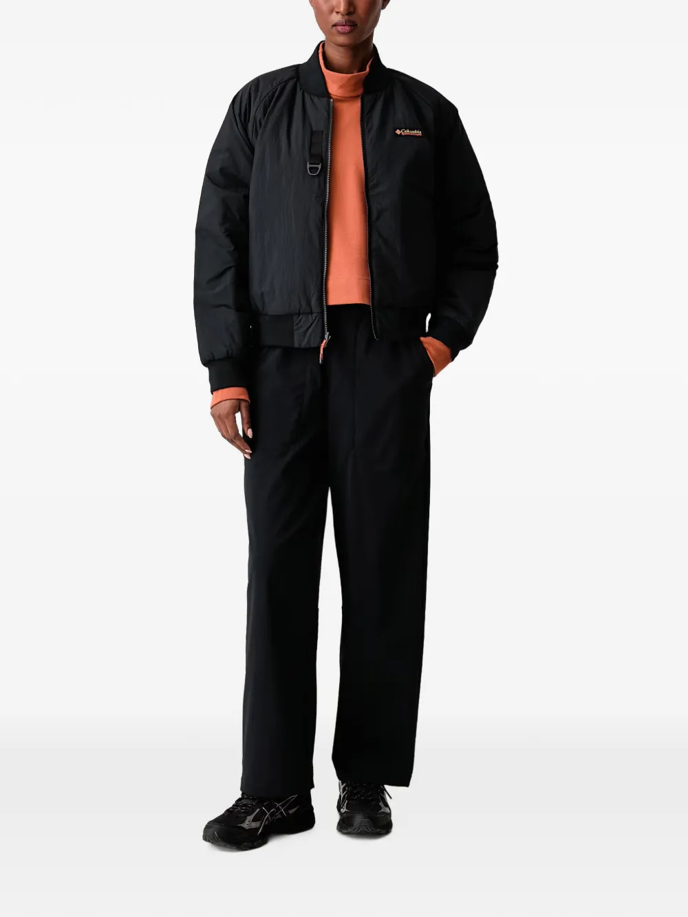 Columbia Sauvie Sky omkeerbaar bomberjack met logo-patch Zwart