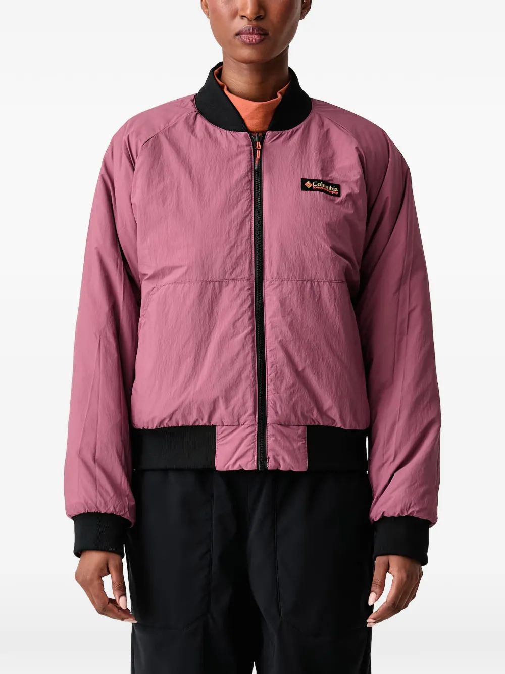Columbia Sauvie Sky omkeerbaar bomberjack met logo-patch Zwart