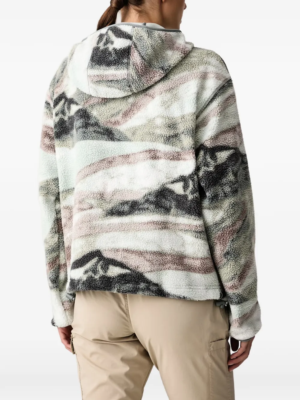 Columbia Helvetia™ II fleece hoodie met bergprint Wit