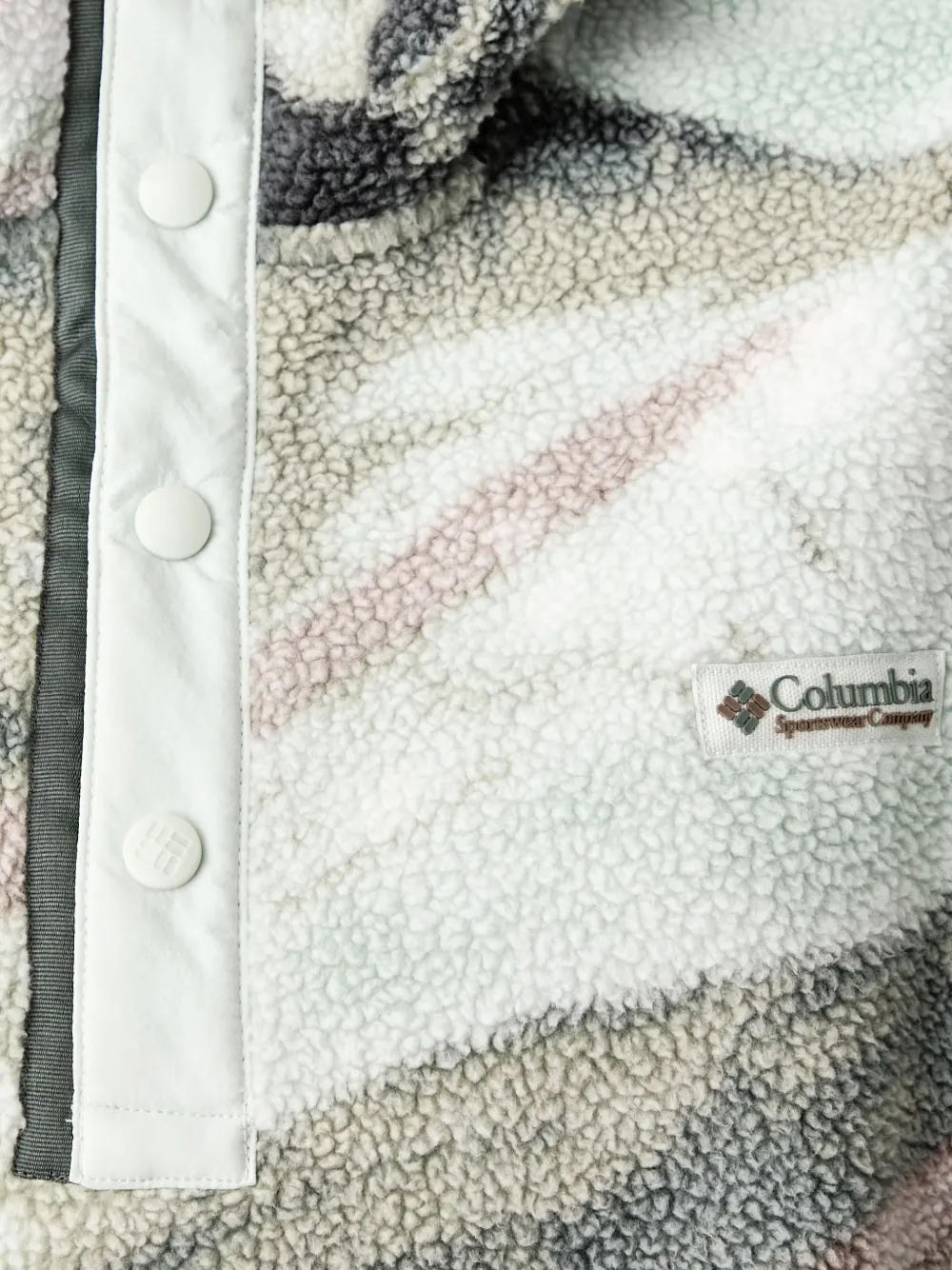 Columbia Helvetia™ II fleece hoodie met bergprint Wit