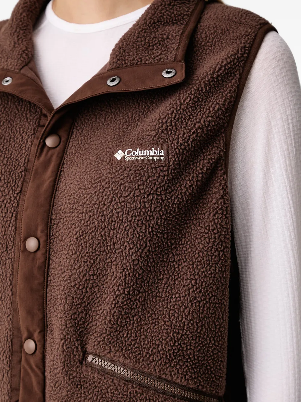 Columbia Helvetia bodywarmer met textuur Bruin