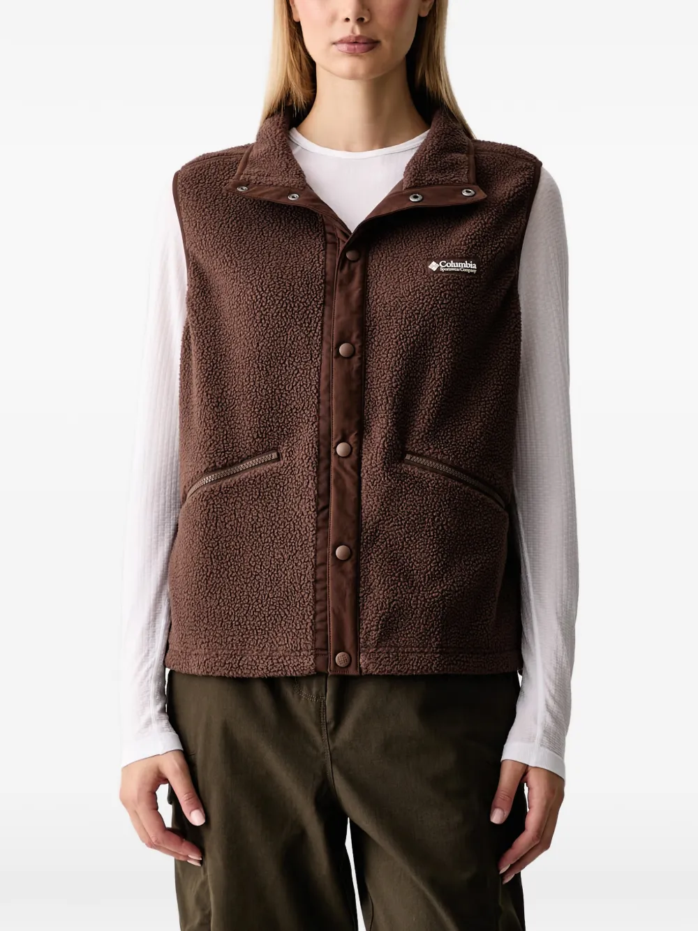 Columbia Helvetia textured gilet - Marrone