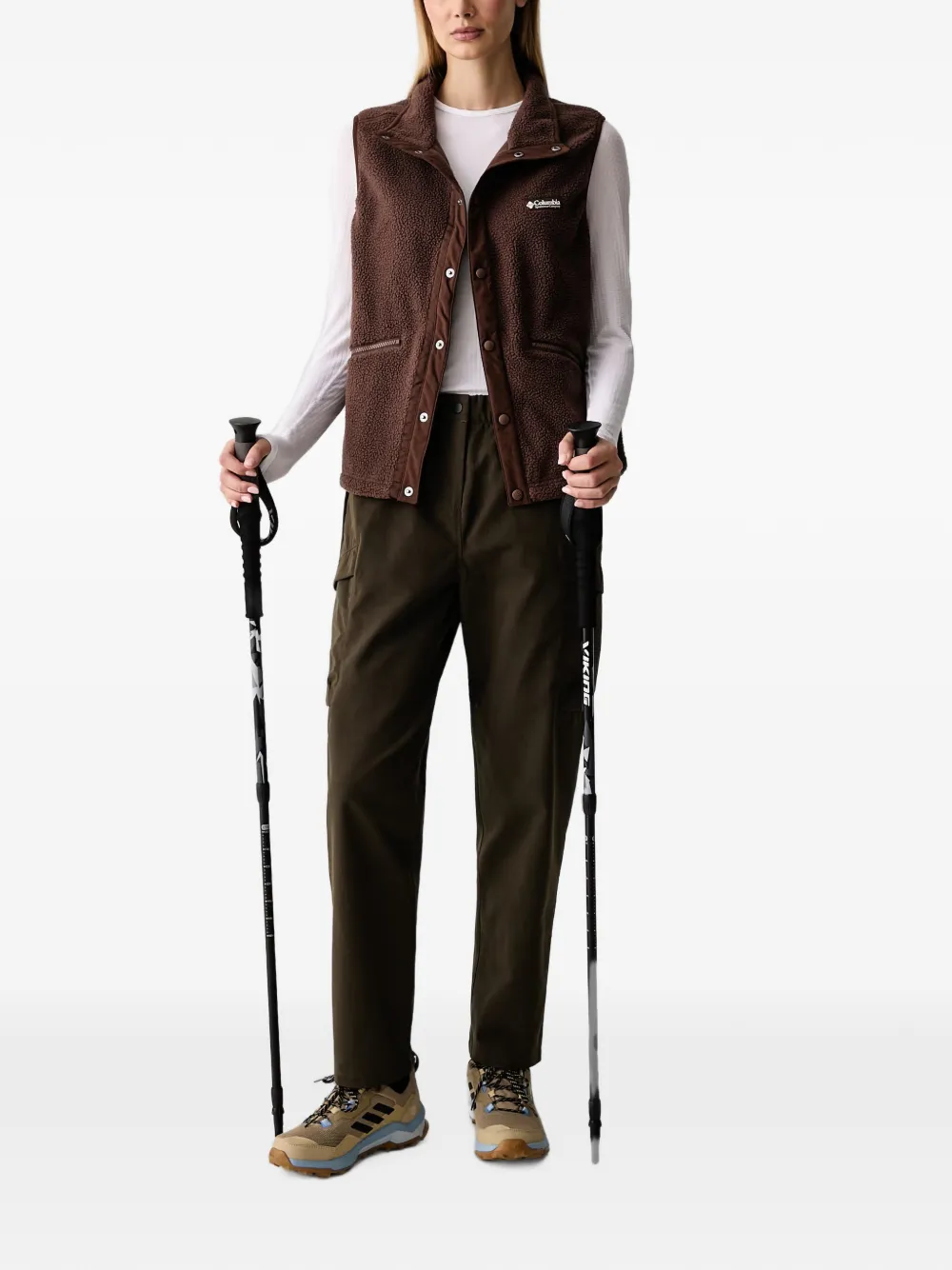 Columbia Helvetia bodywarmer met textuur Bruin