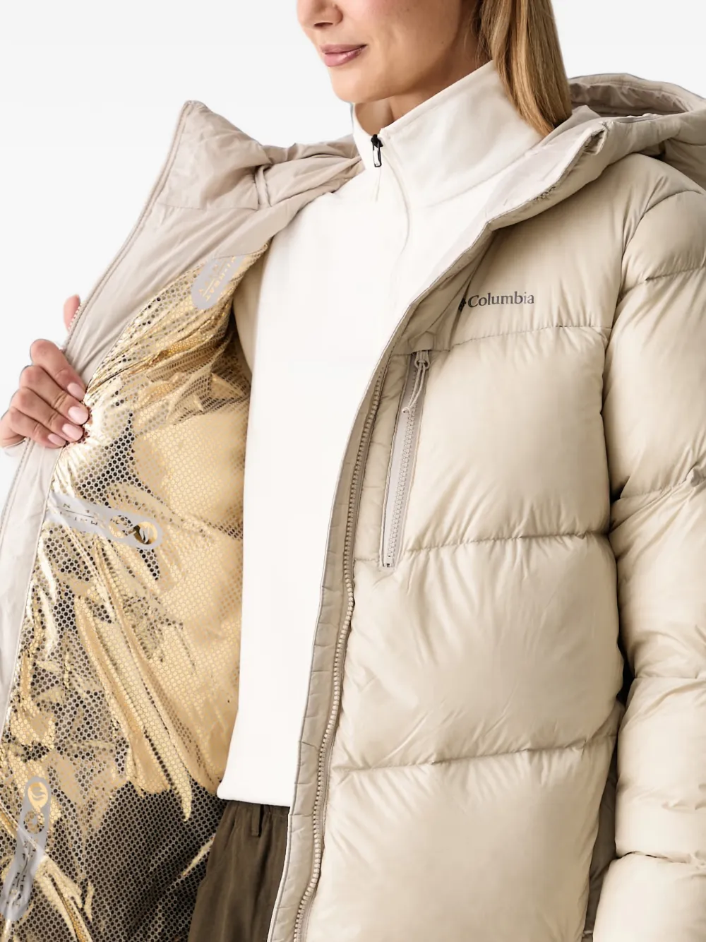 Columbia Cloudview™ donsjack met capuchon Beige